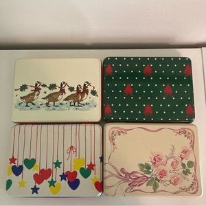 4 Vintage Potpourri Press Tins